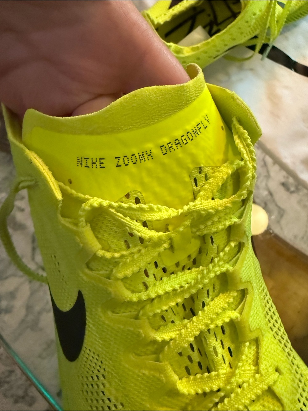 Nike ZoomX Dragonfly ‘Volt Mint Foam’ Track & Field Spikes Black Swoosh Sz 11 - Picture 9 of 15